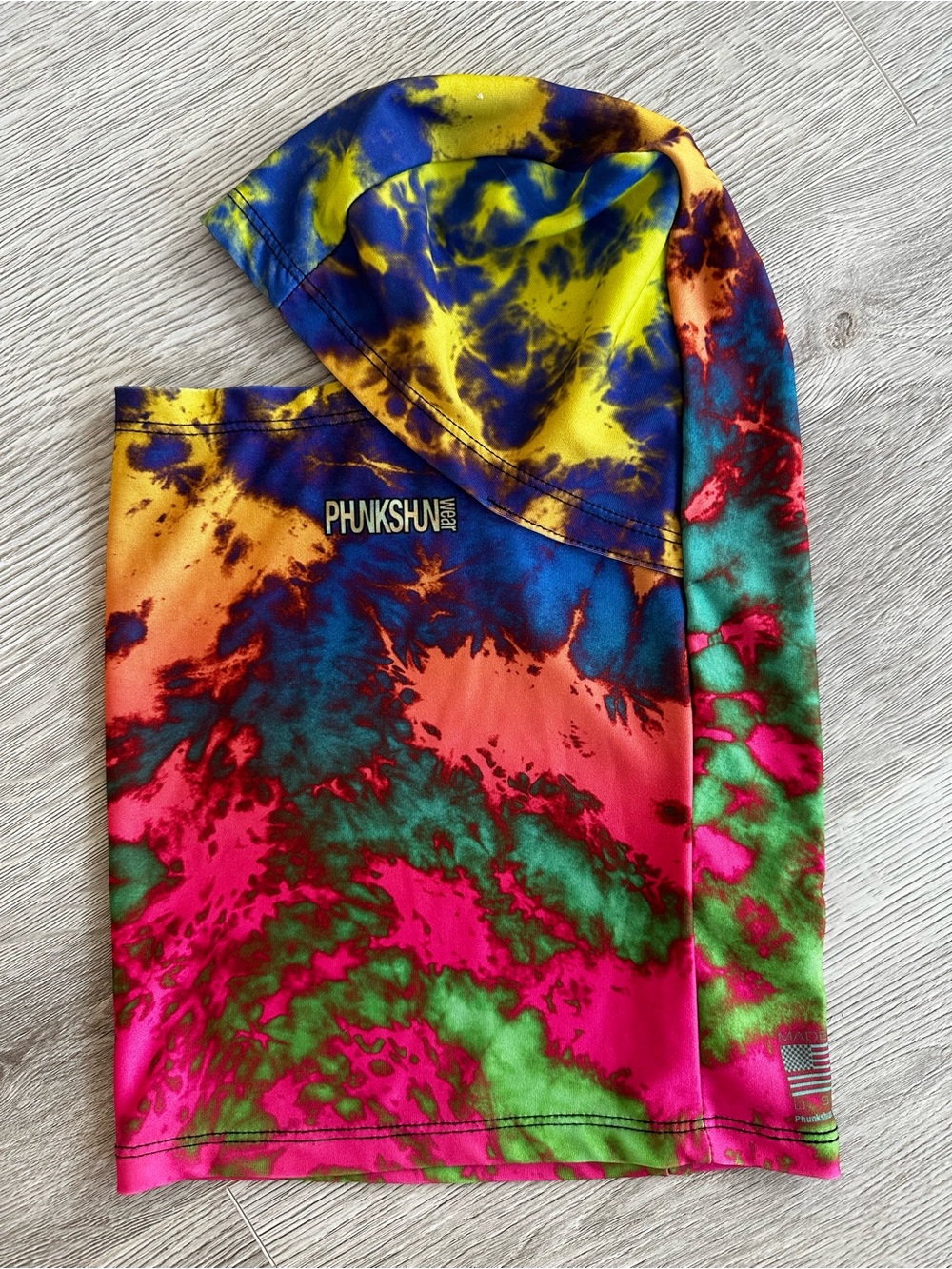 Phunkshun Wear All-Season Tie Dye Hooded Balaclava Ski Bike Mask Layer Skicap